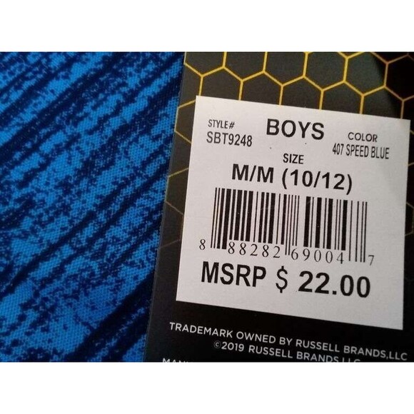 Spalding Logo Sleeveless Shirt for Boys, Speed Blue Size M/M (10/12) - Picture 3 of 4